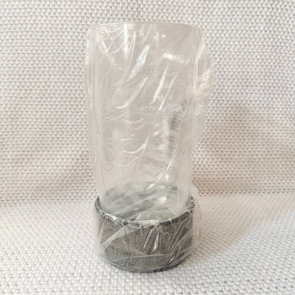 Partylite NIB P90534 Modern Rustic Country Hurricane Glass Candle Holder Retired - Picture 1 of 6